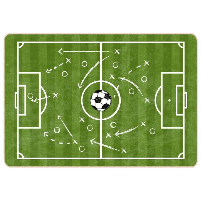 Tapis enfant 160x230cm terrain de football antidérapant lavable - Photo n°2