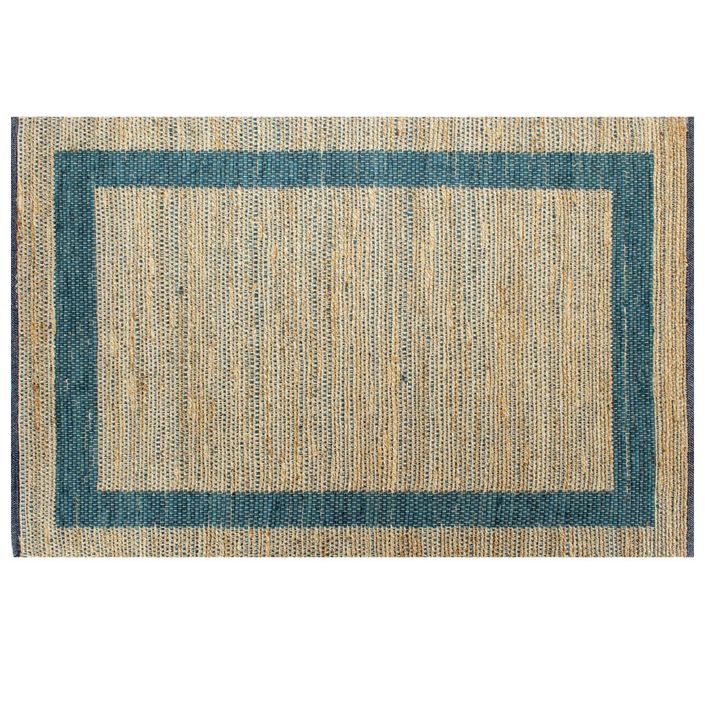 Tapis fait à la main Jute Bleu 120x180 cm - Photo n°3