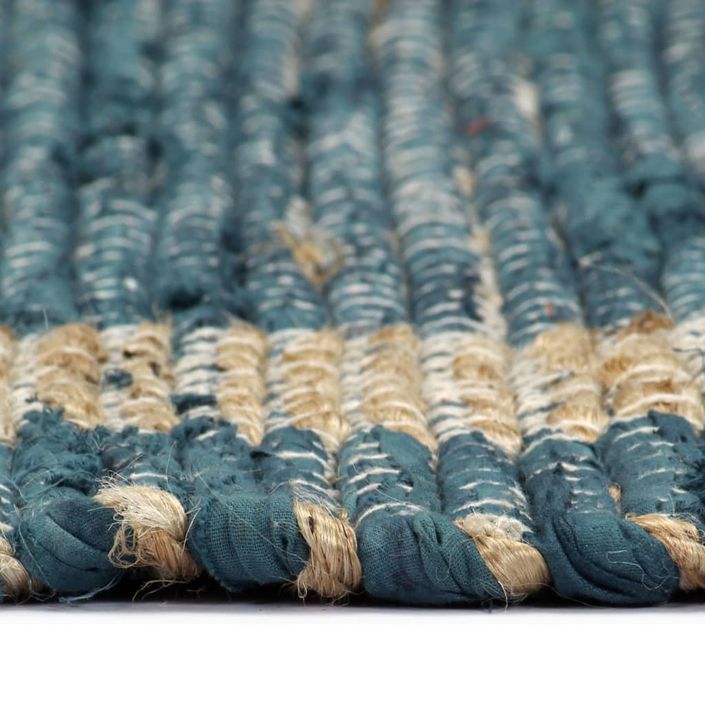 Tapis fait à la main Jute Bleu 160x230 cm - Photo n°5