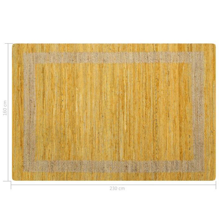 Tapis fait à la main Jute Jaune 160x230 cm - Photo n°6