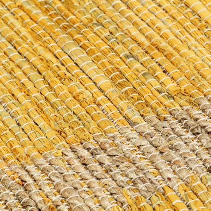 Tapis fait à la main Jute Jaune 80x160 cm - Photo n°2