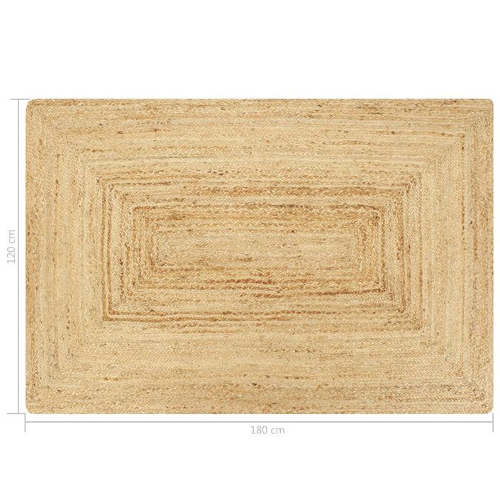 Tapis fait à la main Jute Naturel 120x180 cm - Photo n°5