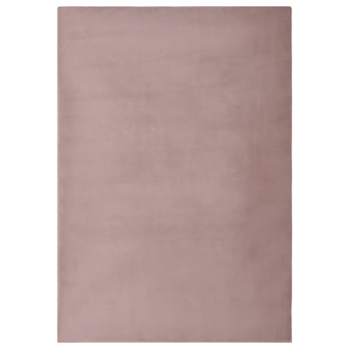 Tapis Fausse fourrure de lapin 180x270 cm Vieux rose - Photo n°1