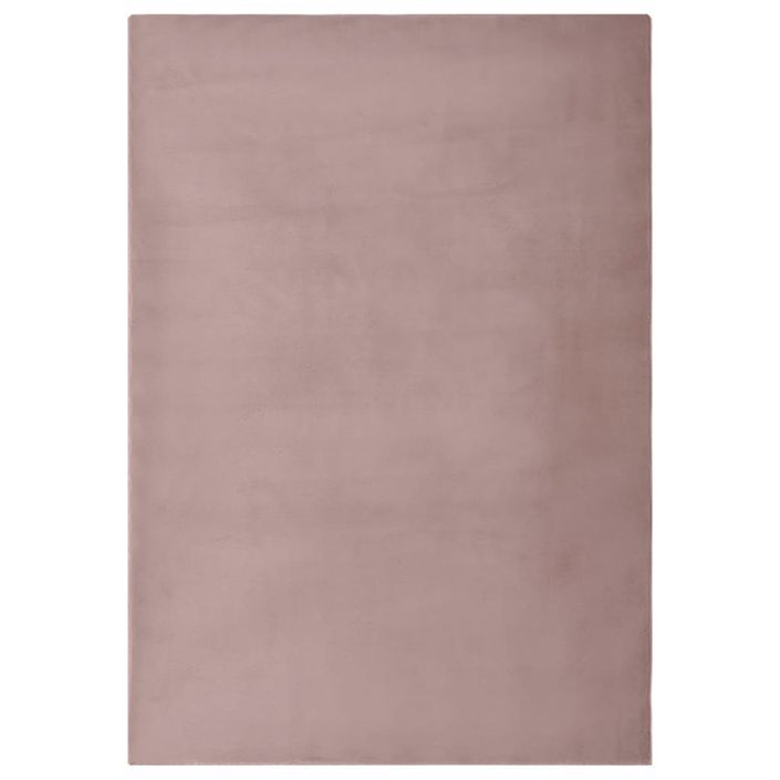 Tapis Fausse fourrure de lapin 200x300 cm Vieux rose - Photo n°1