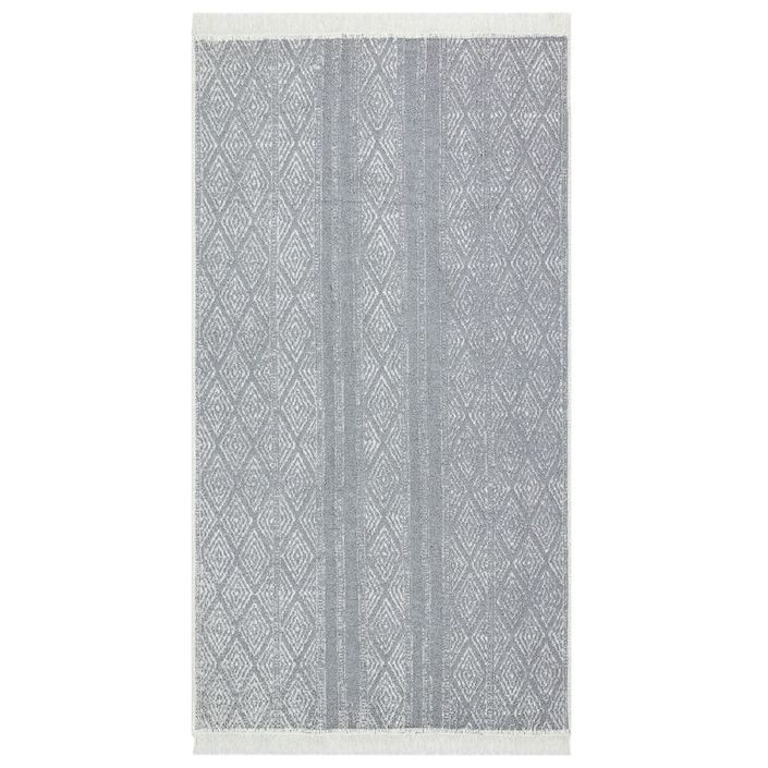 Tapis Gris clair 120x180 cm Coton - Photo n°2