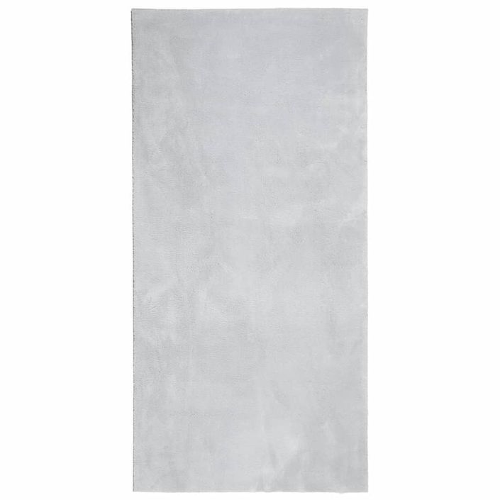 Tapis HUARTE à poils courts doux et lavable gris 100x200 cm - Photo n°1