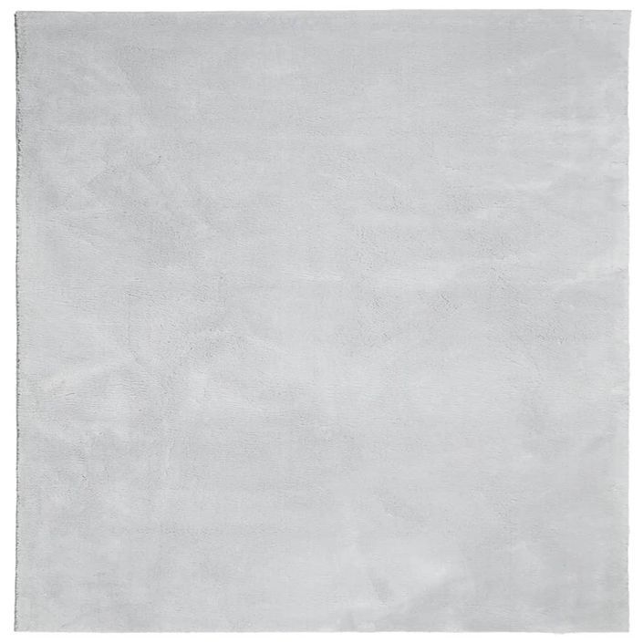 Tapis HUARTE à poils courts doux et lavable gris 120x120 cm - Photo n°1