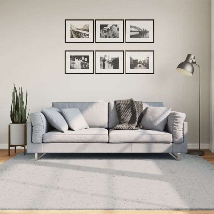 Tapis HUARTE à poils courts doux et lavable gris 200x200 cm - Photo n°2