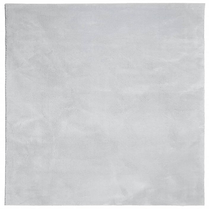 Tapis HUARTE à poils courts doux et lavable gris 200x200 cm - Photo n°1