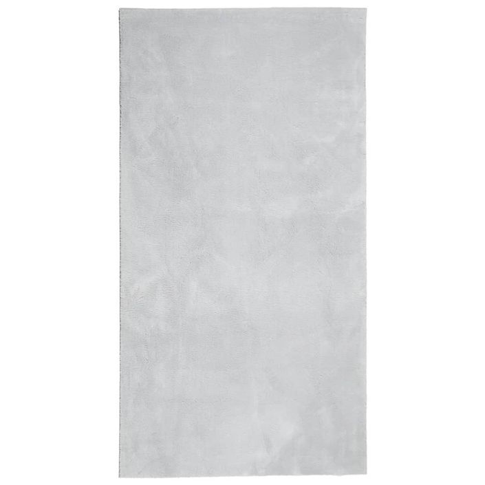 Tapis HUARTE à poils courts doux et lavable gris 60x110 cm - Photo n°1