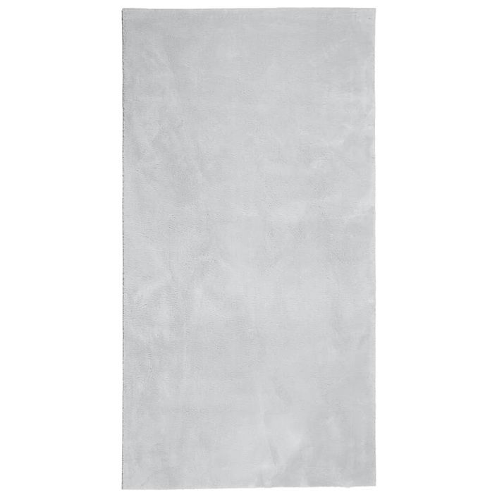 Tapis HUARTE à poils courts doux et lavable gris 80x150 cm - Photo n°1