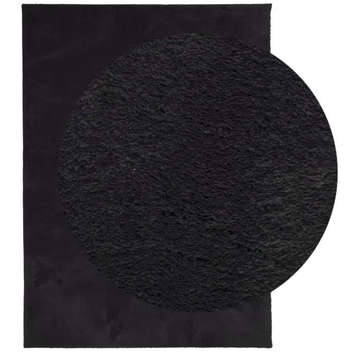 Tapis HUARTE à poils courts doux et lavable noir 240x340 cm - Photo n°3