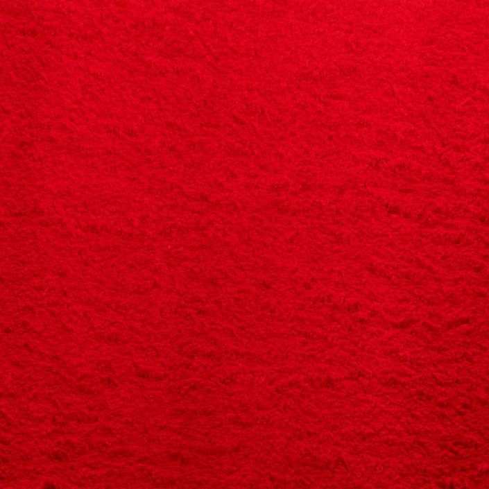 Tapis HUARTE à poils courts doux et lavable rouge 100x200 cm - Photo n°9