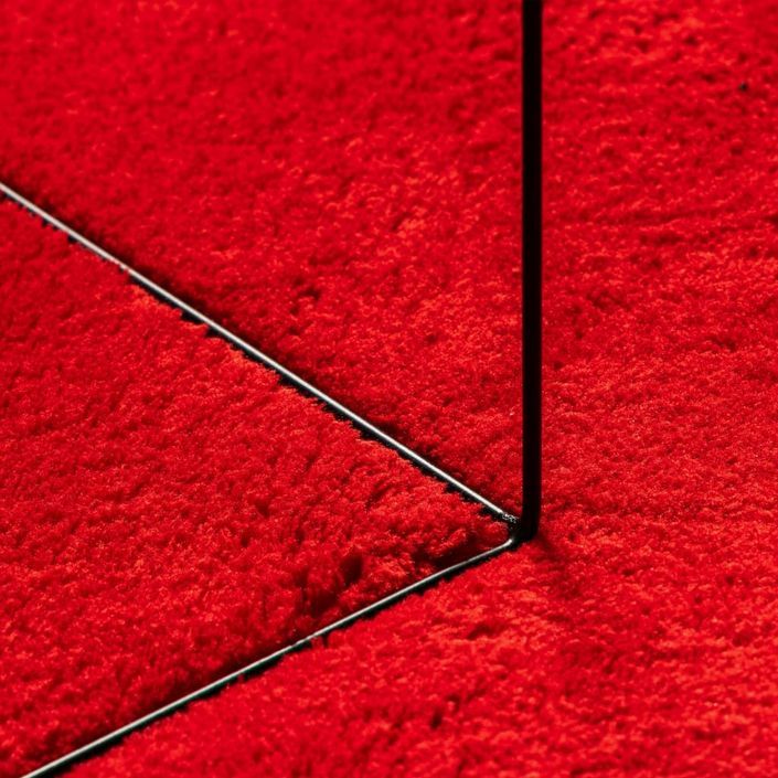 Tapis HUARTE à poils courts doux et lavable rouge 140x200 cm - Photo n°8