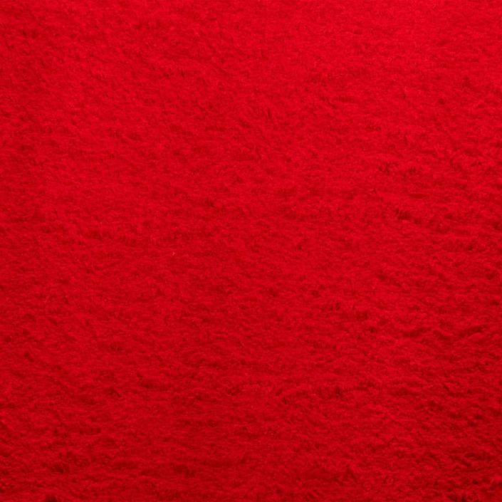 Tapis HUARTE à poils courts doux et lavable rouge 200x200 cm - Photo n°9