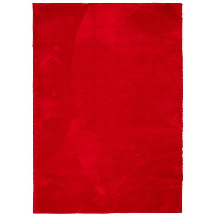 Tapis HUARTE à poils courts doux et lavable rouge 200x280 cm - Photo n°1