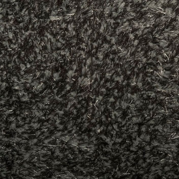 Tapis ISTAN à poils longs aspect brillant anthracite Ø 100 cm - Photo n°9