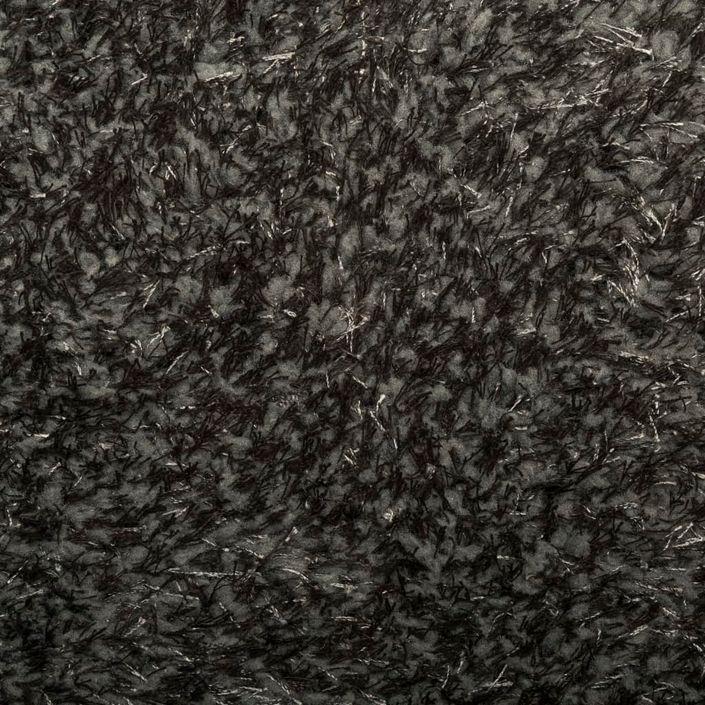 Tapis ISTAN à poils longs aspect brillant anthracite Ø 120 cm - Photo n°9