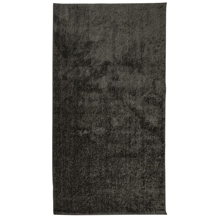 Tapis ISTAN à poils longs aspect brillant anthracite 80x150 cm - Photo n°1