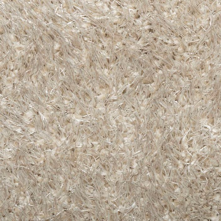 Tapis ISTAN à poils longs aspect brillant beige 100x200 cm - Photo n°9