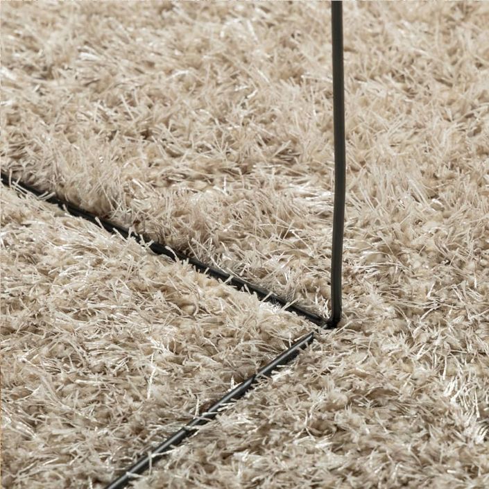 Tapis ISTAN à poils longs aspect brillant beige 120x170 cm - Photo n°8