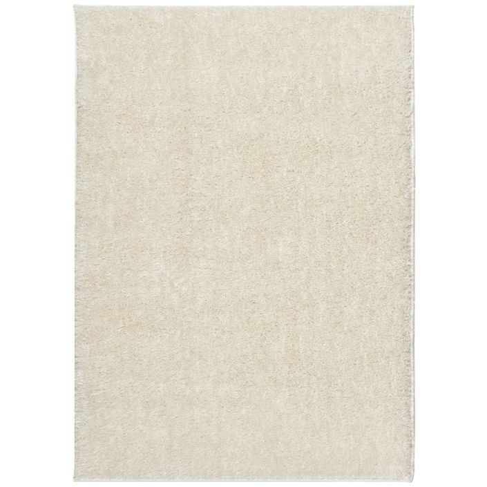 Tapis ISTAN à poils longs aspect brillant crème 240x340 cm - Photo n°1