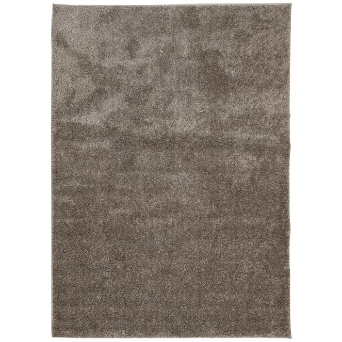 Tapis ISTAN à poils longs aspect brillant gris 200x280 cm - Photo n°1