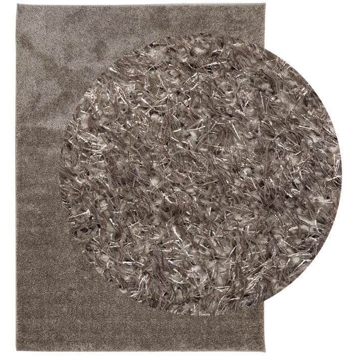 Tapis ISTAN à poils longs aspect brillant gris 200x280 cm - Photo n°3