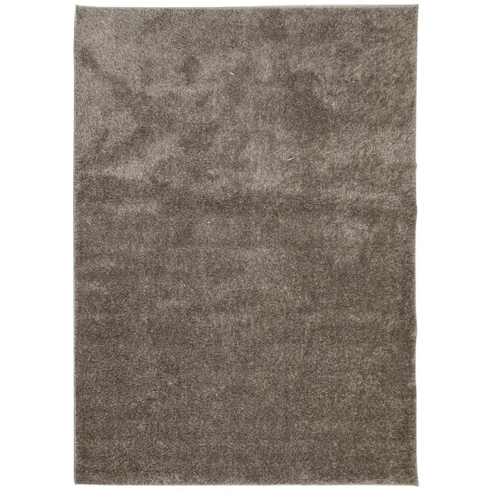 Tapis ISTAN à poils longs aspect brillant gris 240x340 cm - Photo n°1