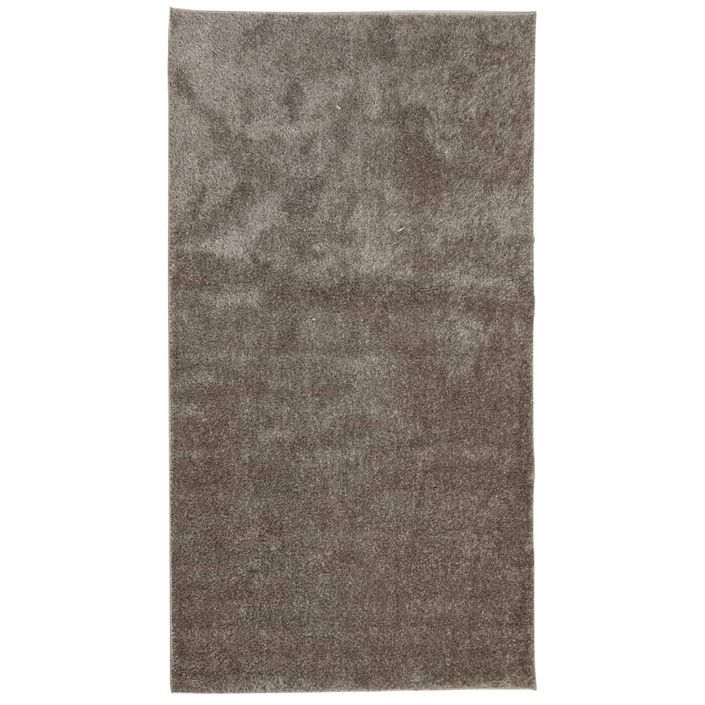 Tapis ISTAN à poils longs aspect brillant gris 80x150 cm - Photo n°1