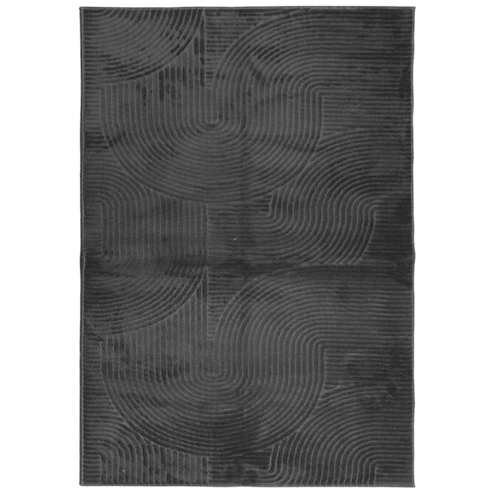 Tapis IZA poils courts style scandinave anthracite 120x170 cm - Photo n°1