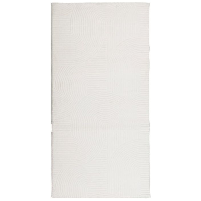 Tapis IZA poils courts style scandinave crème 100x200 cm - Photo n°1