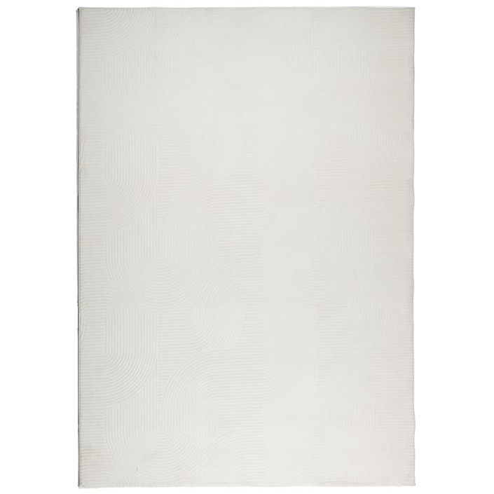 Tapis IZA poils courts style scandinave crème 120x170 cm - Photo n°1