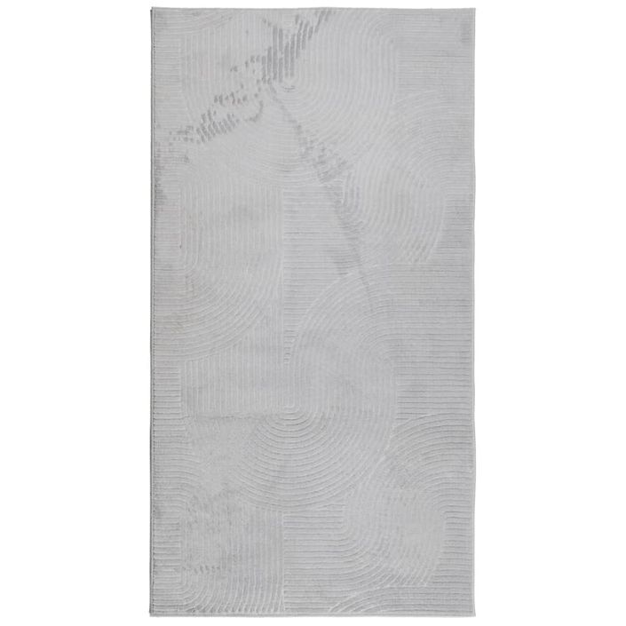 Tapis IZA poils courts style scandinave gris 80x150 cm - Photo n°1