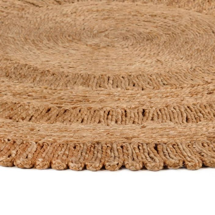 Tapis Jute tressé à la main 120 cm Rond - Photo n°2