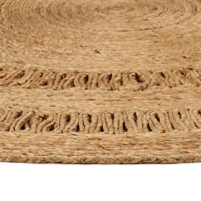 Tapis Jute tressé à la main 120 cm Rond - Photo n°2