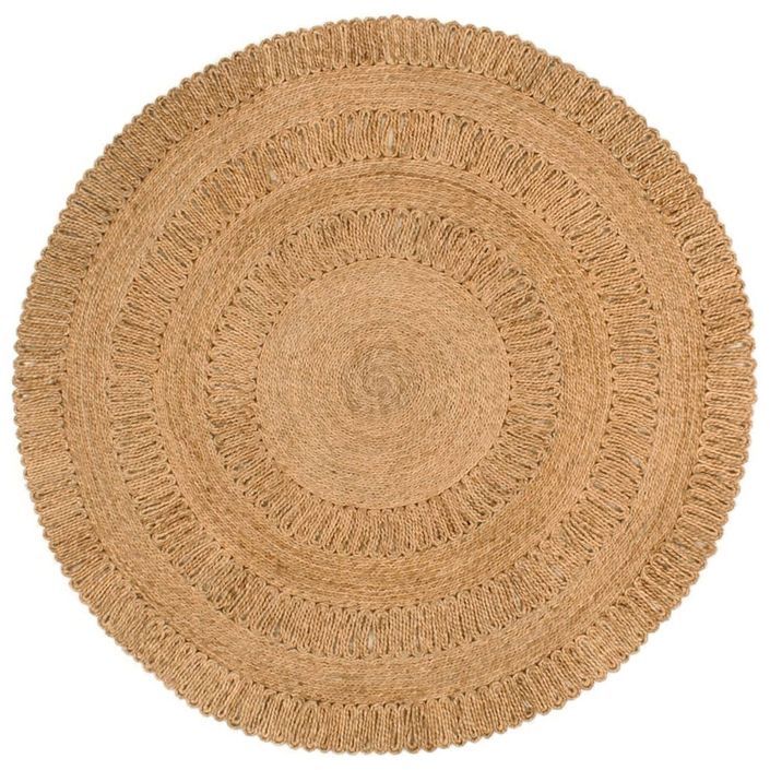 Tapis Jute tressé à la main 150 cm Rond - Photo n°1