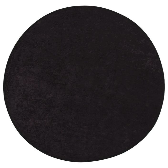 Tapis lavable anthracite Ø 200 cm antidérapant - Photo n°1