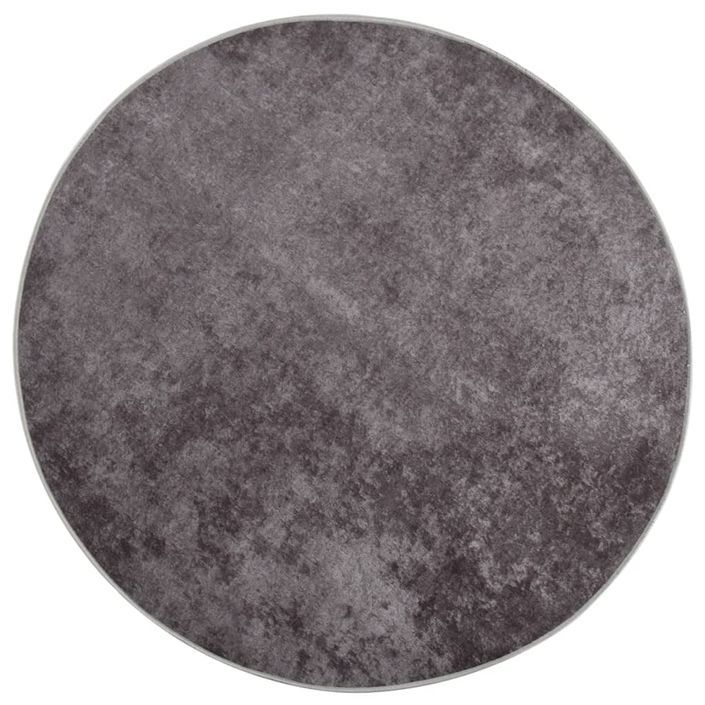 Tapis lavable antidérapant φ120 cm Gris 2 - Photo n°1