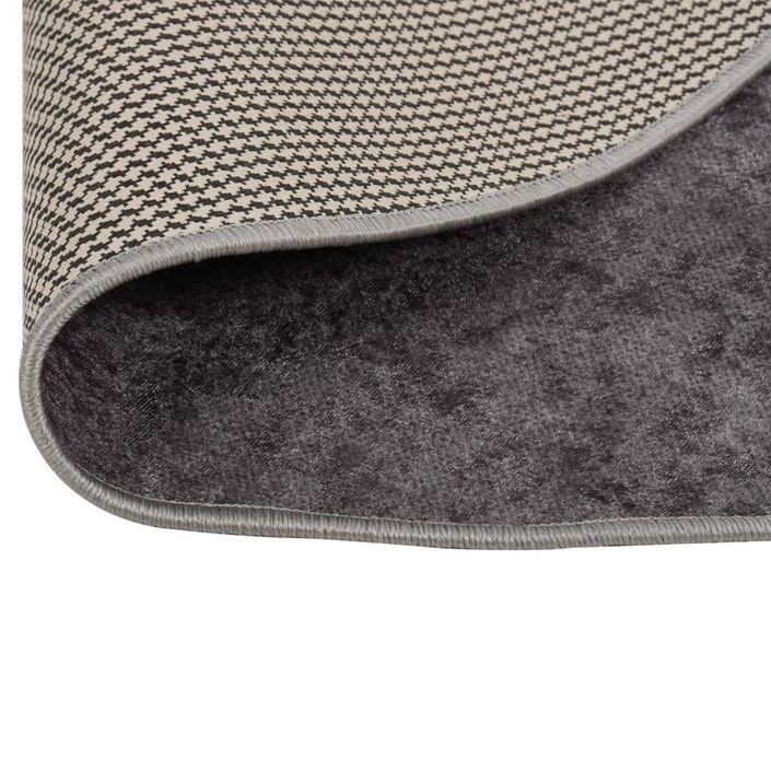 Tapis lavable antidérapant φ120 cm Gris 2 - Photo n°3