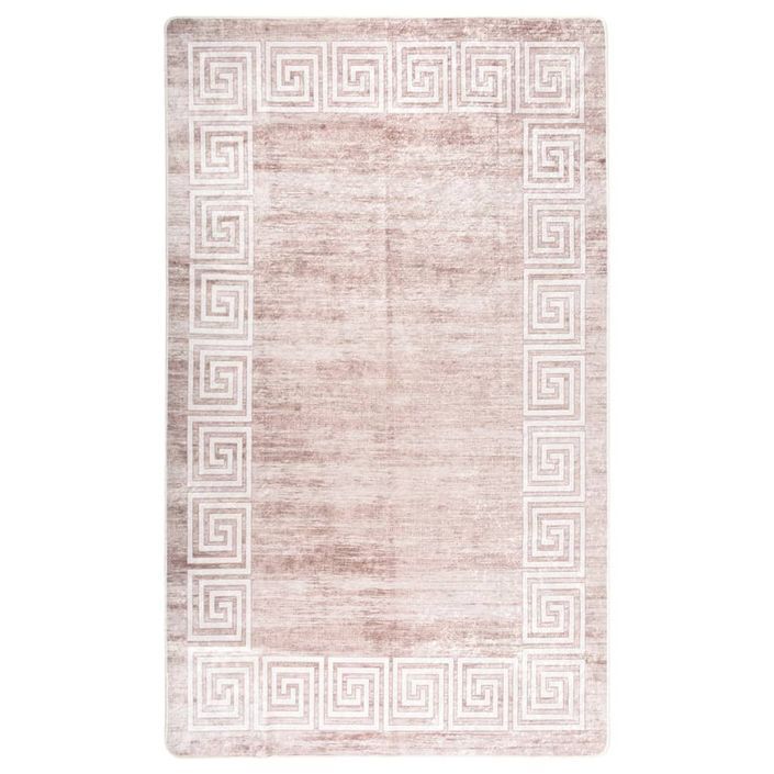 Tapis lavable antidérapant 120x180 cm Beige - Photo n°1