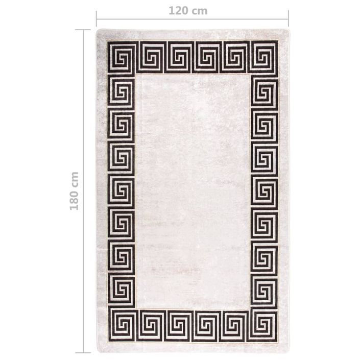 Tapis lavable antidérapant 120x180 cm Beige clair - Photo n°7