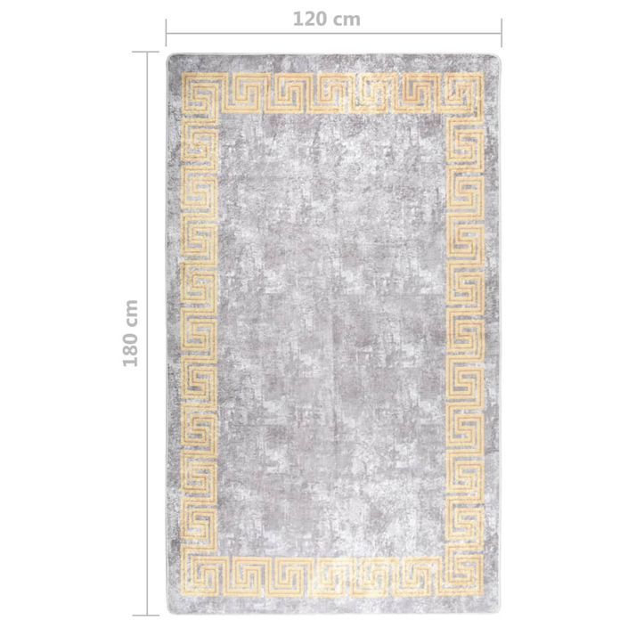 Tapis lavable antidérapant 120x180 cm Gris - Photo n°7