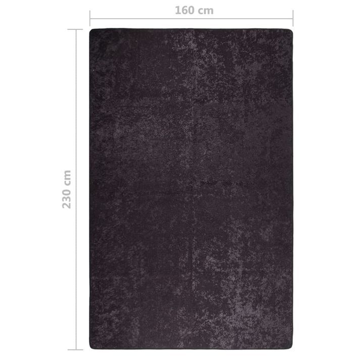 Tapis lavable antidérapant 160x230 cm Anthracite - Photo n°7