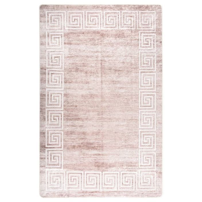 Tapis lavable antidérapant 160x230 cm Beige - Photo n°1