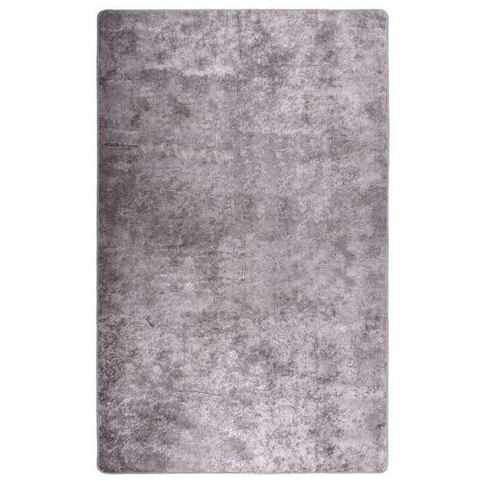 Tapis lavable antidérapant 160x230 cm Gris 2 - Photo n°1