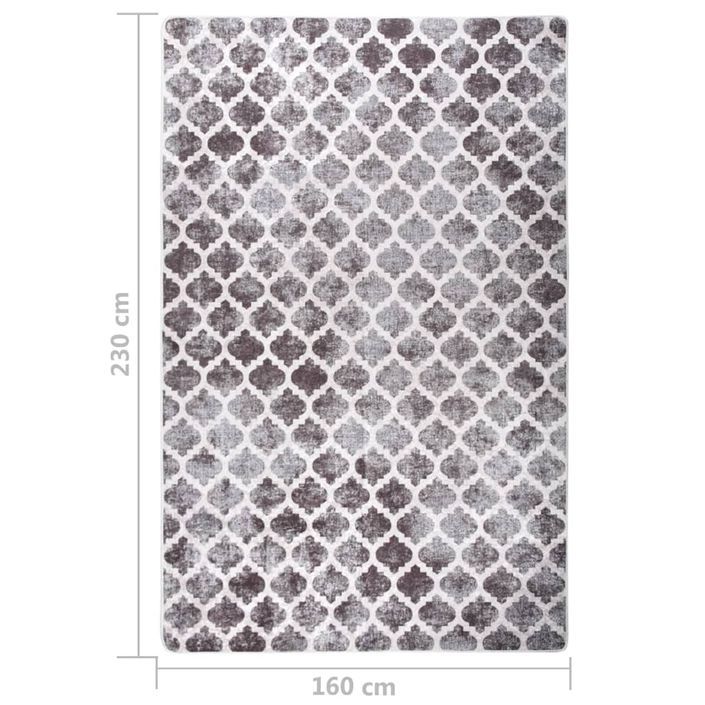 Tapis lavable antidérapant 160x230 cm Multicolore 2 - Photo n°5