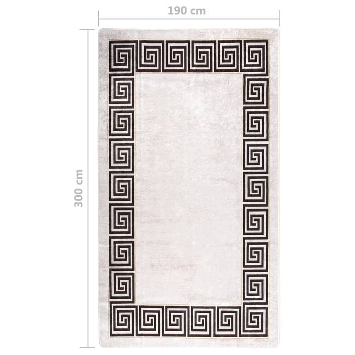 Tapis lavable antidérapant 190x300 cm Beige clair - Photo n°7