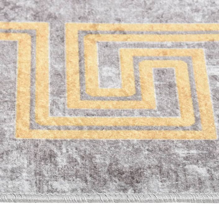 Tapis lavable antidérapant 190x300 cm Gris 2 - Photo n°6