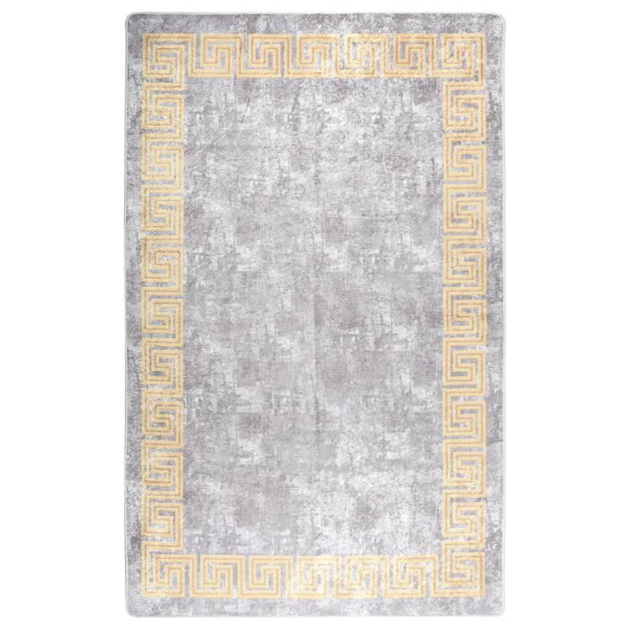 Tapis lavable antidérapant 80x150 cm Gris - Photo n°1